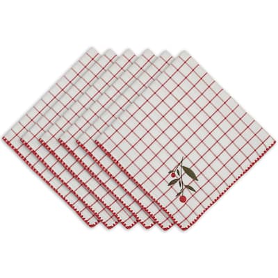 DII Berry Sprig Napkin Set, 20x20", 6 Piece