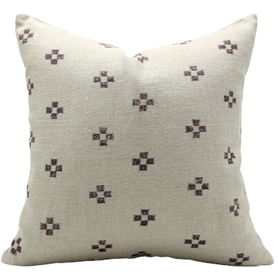 Fabdivine Linen Boho Block print pillow Cover
