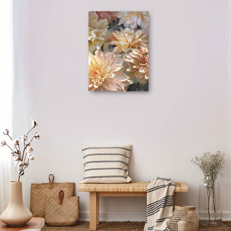Sherbert Dahlias By Studio Arts Canvas Art Print