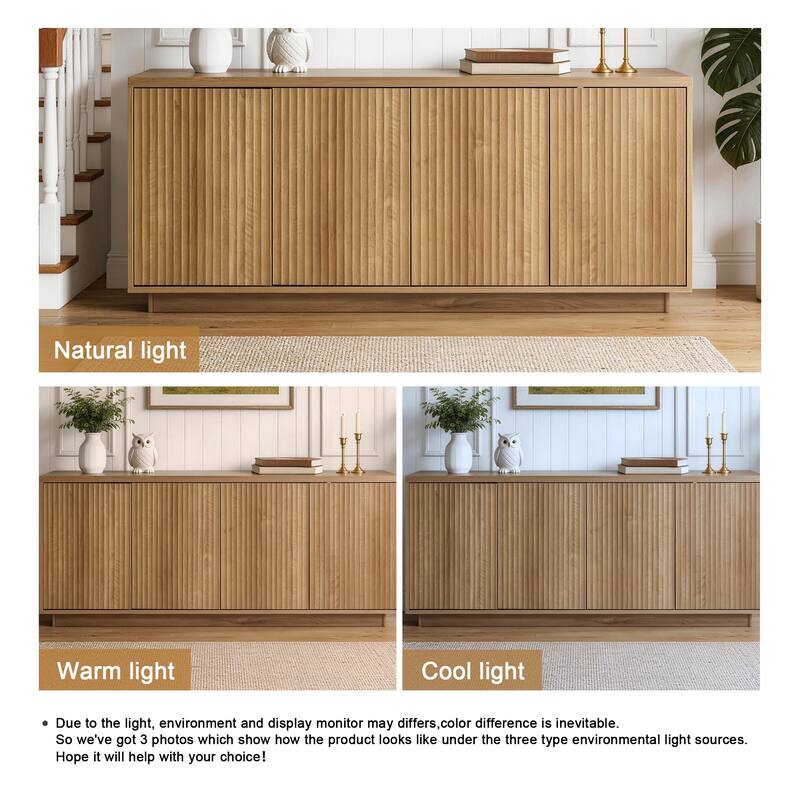 Modern Buffet Cabinet Sideboard with 4-Doors