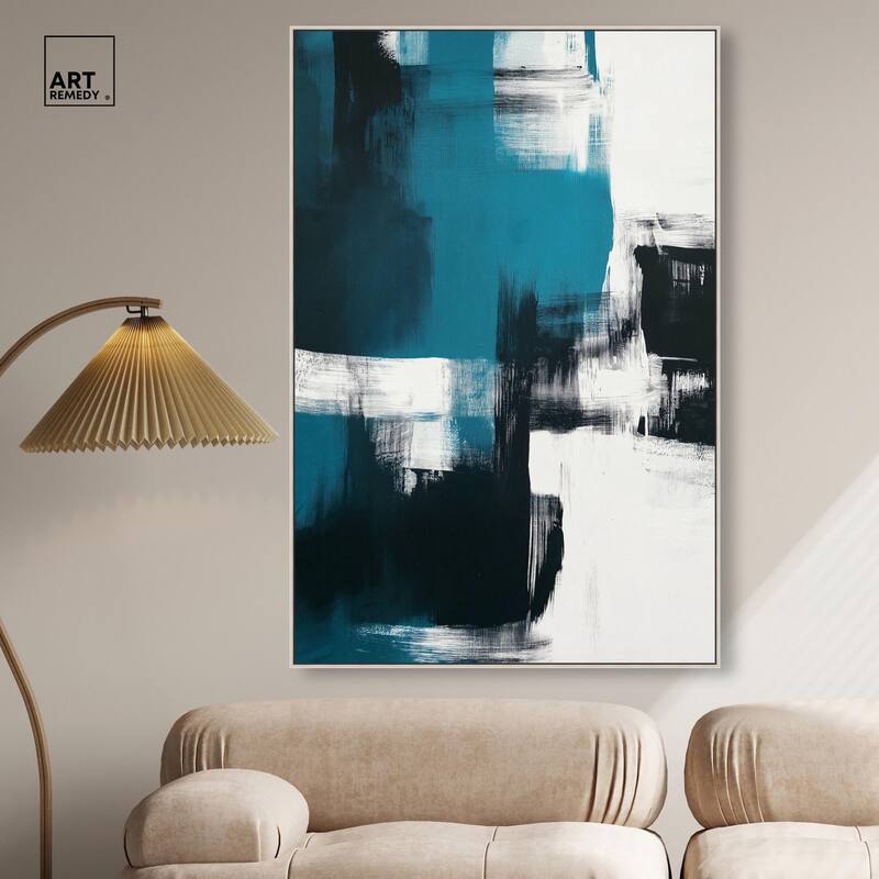 Weight of Teal Canvas by Art Remedy