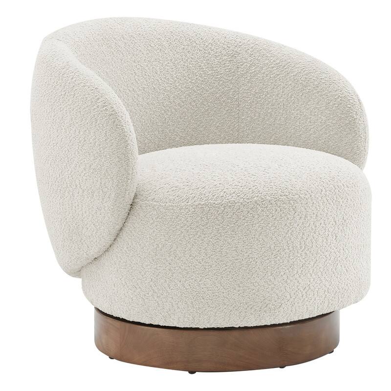 Spruce & Spring Ariel Upholstered Swivel Accent Chair Fabric