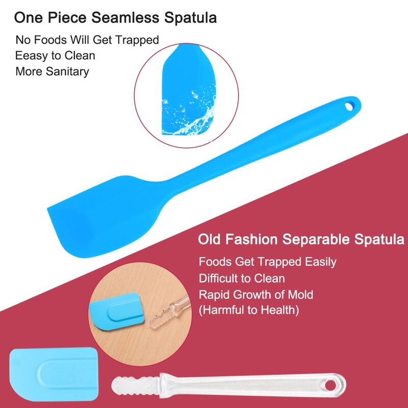 Silicone 4 Pcs Heat Resistant Non-scratch Turner Non Stick Spatula Set