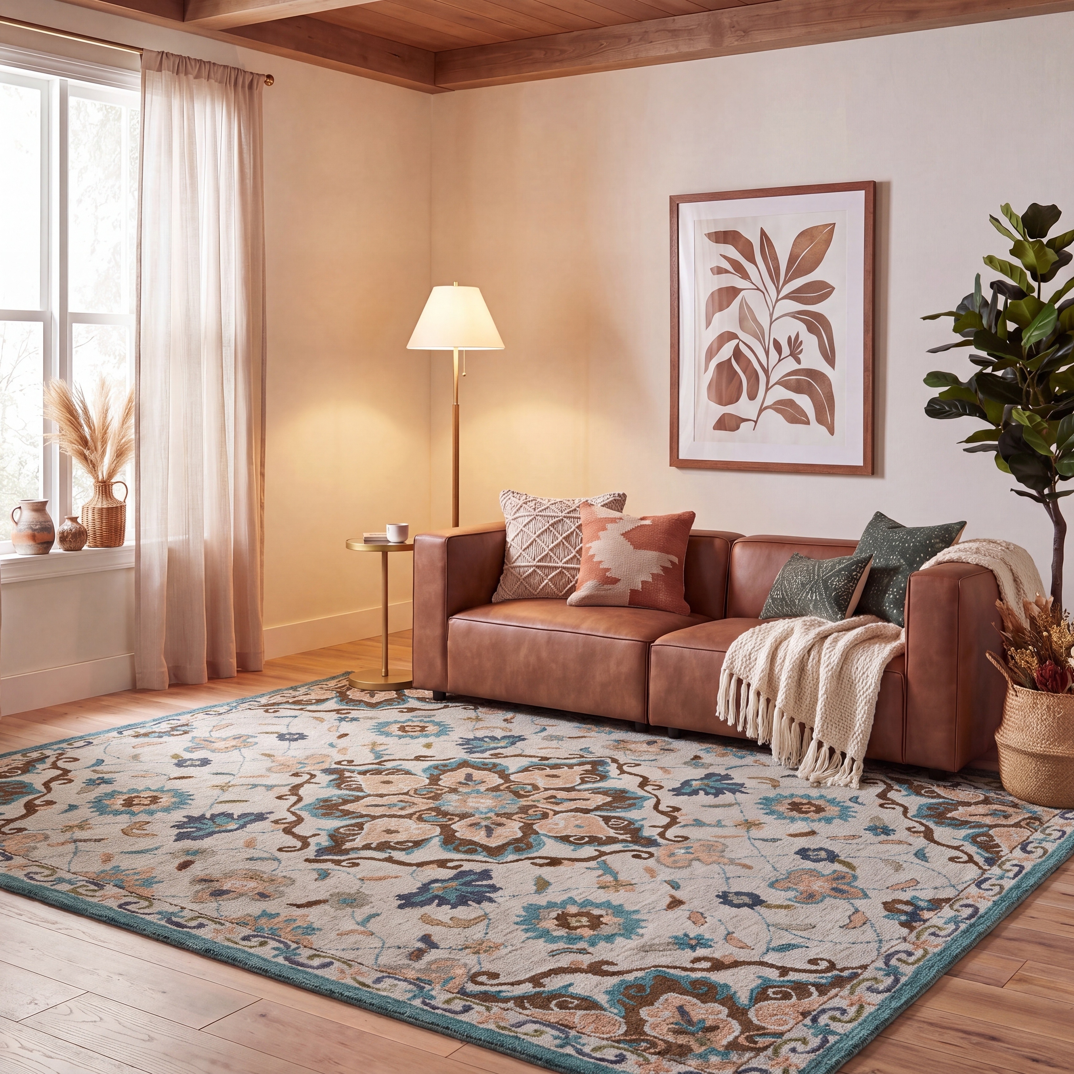 SAFAVIEH Handmade Blossom Tjakea French Country Wool Rug