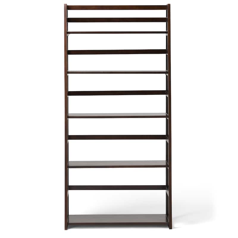 WYNDENHALL Normandy 30 inch Solid Wood 5 Shelf Ladder Bookcase (Set of 2)