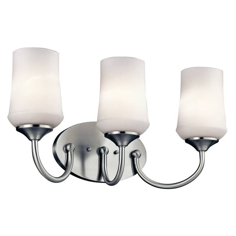 Kichler Aubrey 3 Light 21" Wide LED Bathroom Vanity Light with Satin - Brushed Nickel