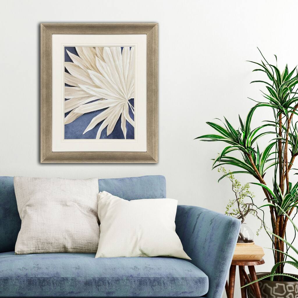 Paragon Blue Dry Palms I Framed Art