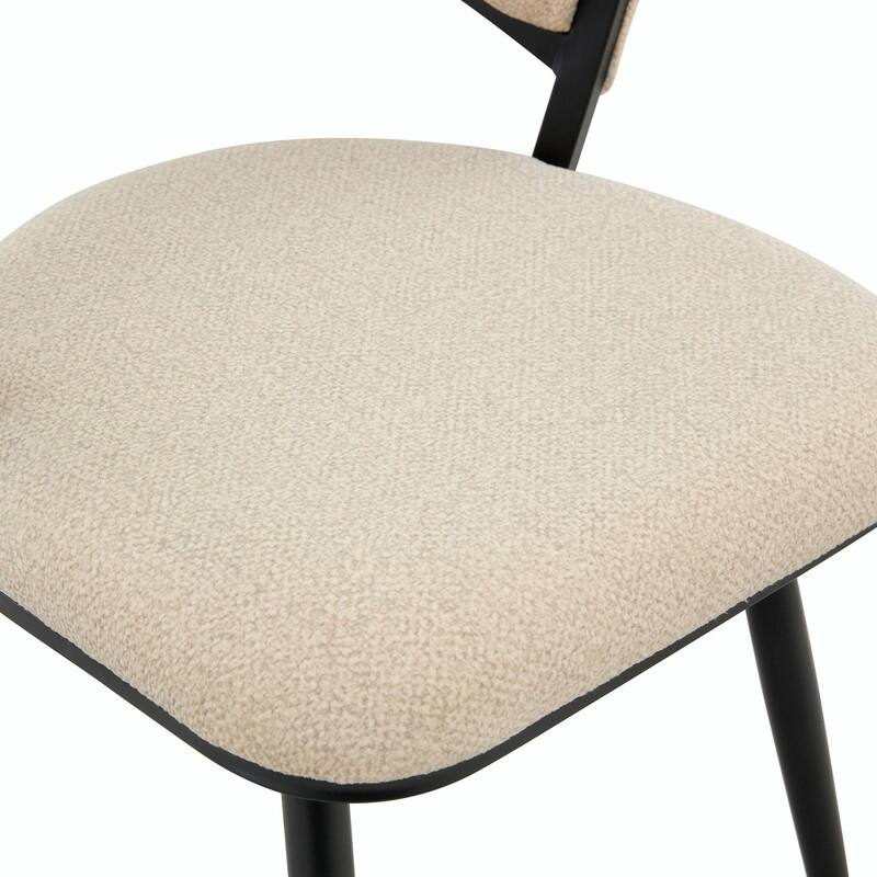 Set of 2 Velvet Dining Chairs with Black Legs, Modern Upholstered Accent Chairs