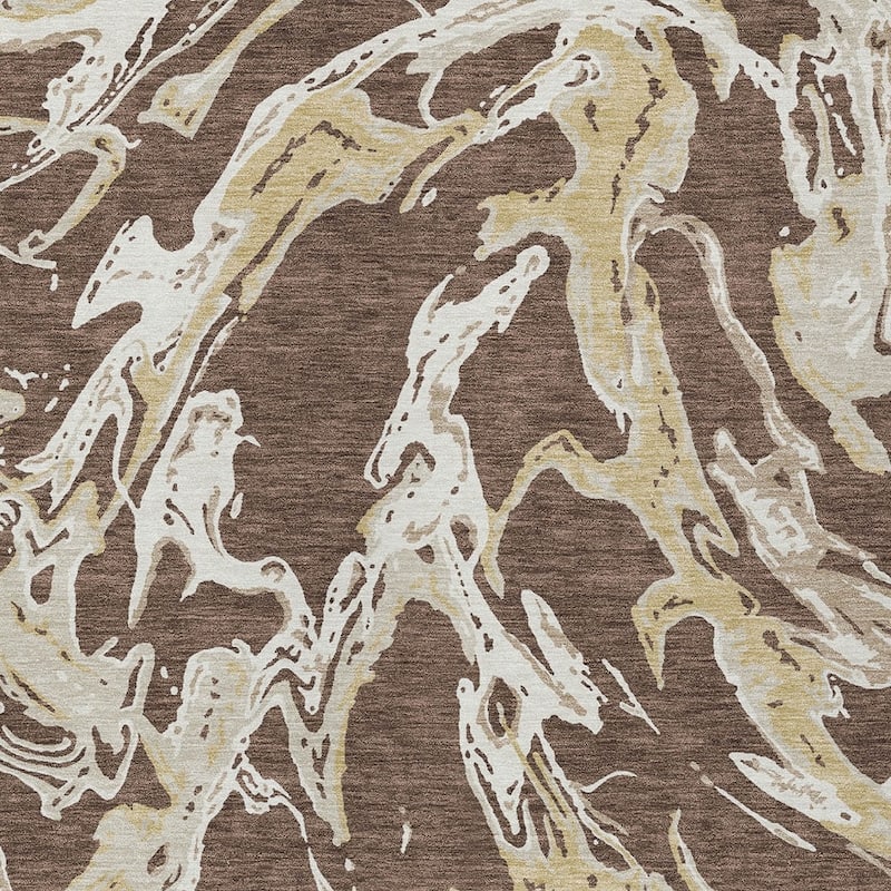 HomeRoots Abstract Transitional Rectangle Outdoor Rug