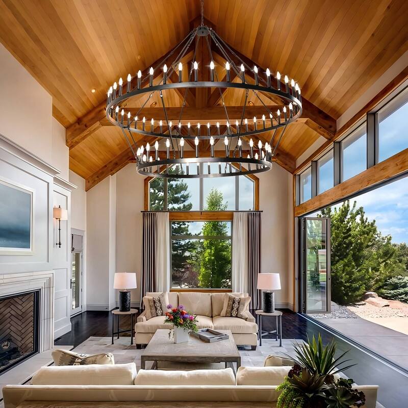 Wagon Wheel Chandelier Collection - Rustic Farmhouse Lighting for Every Space