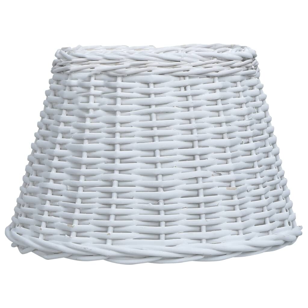 white wicker lamp shade