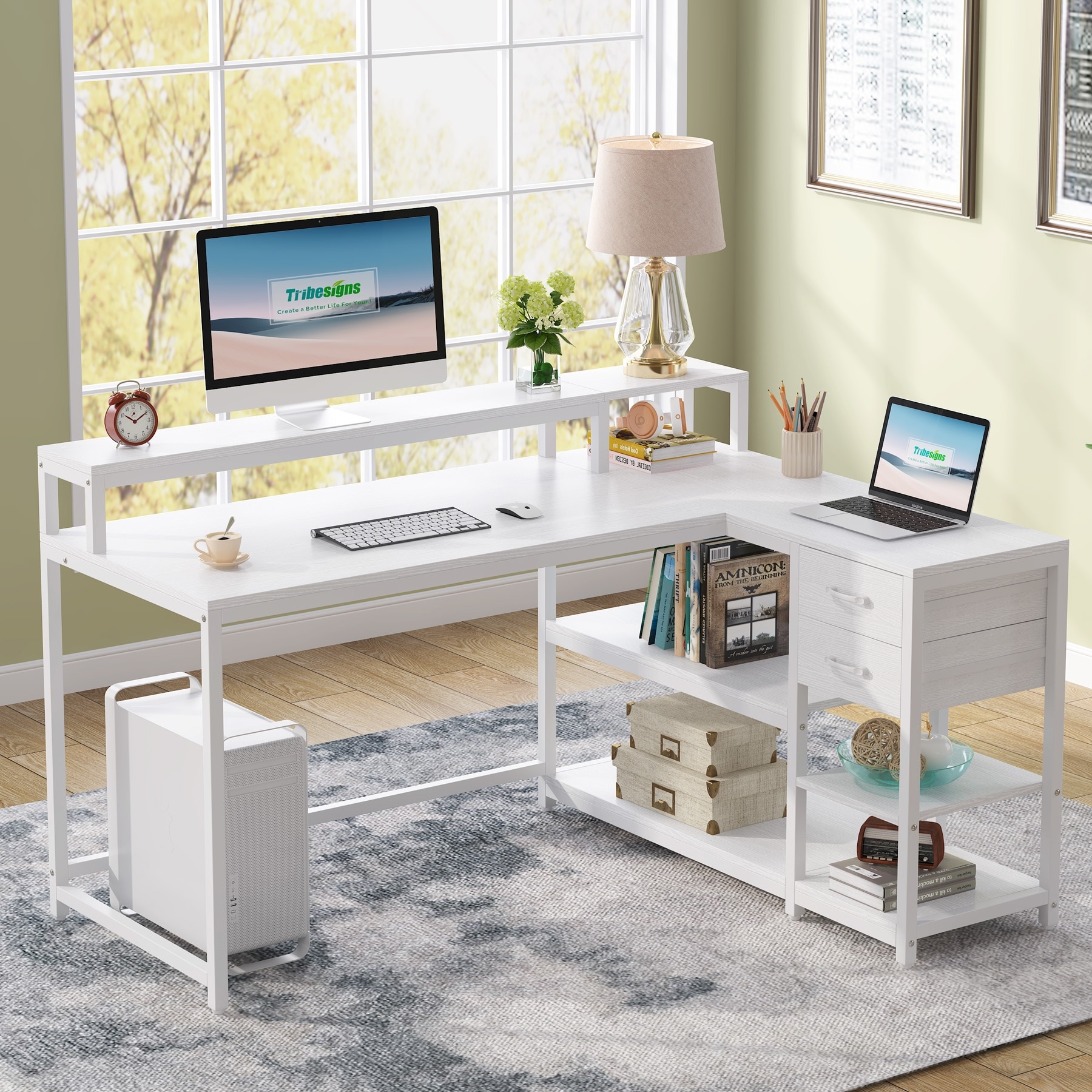 https://ak1.ostkcdn.com/images/products/is/images/direct/faf0c0832d0f93d943f2f1b5920ea0c4d18092c2/L-Shaped-Desk-with-Drawer%2C-Home-Office-Corner-Desk-with-Storage-Shelves-and-Monitor-Stand%2C-Rustic-PC-Desk-for-Small-Space.jpg