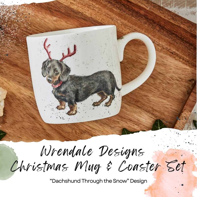 Royal Worcester Wrendale Designs Mug and Coaster Set Christmas