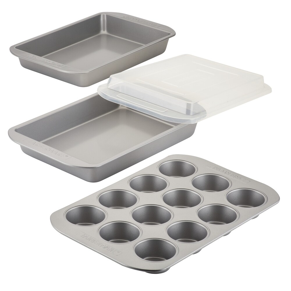 Farberware Bakeware Nonstick Sheet, Loaf, Muffin, & Crisper Pan 4 PC Set -  Bed Bath & Beyond - 32245448