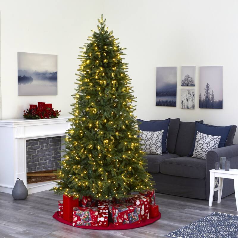 8' Vancouver Fir "Natural Look" Christmas Tree with 700 Clear LED - Green