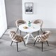 preview thumbnail 4 of 8, Modern chair(set of 2 ) with golden color iron tube legs, soft cushions and comfortable backrest, hairball back