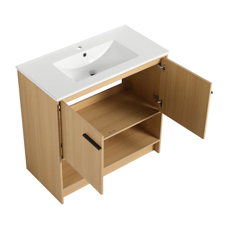 36" Bathroom Vanity with Ceramic Sink