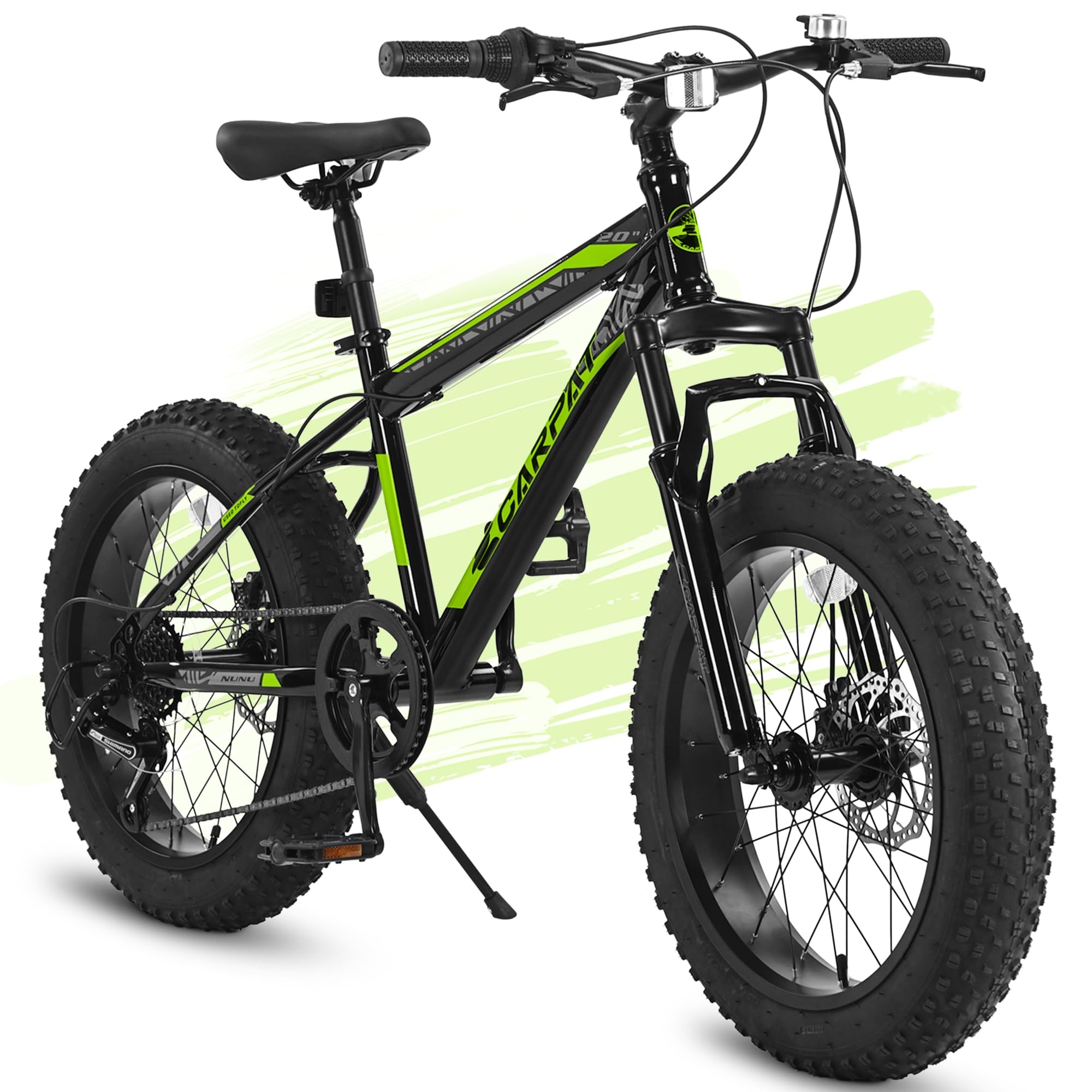 Ecarpat Kids Bike 20 Inch Wheels 4 Wide Fat Tire Snow Mountain Bike Ages 8 12 Year Old 7 Speed Teenager Children Kids Bicycles Bed Bath Beyond 40425478
