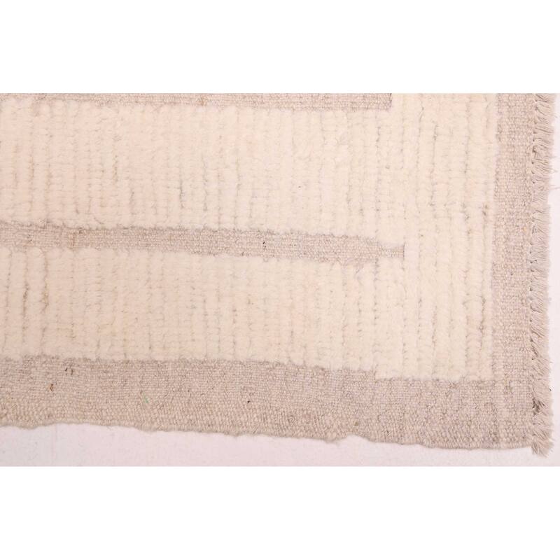 ECARPETGALLERY Hand-knotted Pak Finest Marrakesh Cream Wool Rug - 7'10 x 10'6