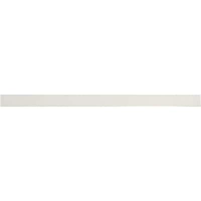 Apollo tile 0.5" x 8" Horizonte Glossy Snow White Ceramic Tile (0.27 sq ft/case) - 10 Pack