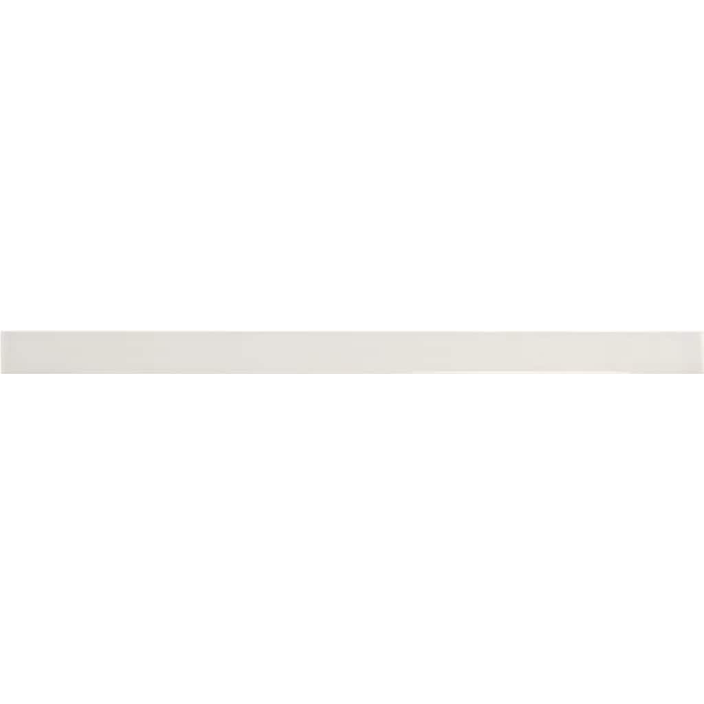 Apollo tile 0.5" x 8" Horizonte Glossy Snow White Ceramic Tile (0.27 sq ft/case) - 10 Pack