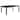 Jeanette Casual Rectangular Dining Room Table, Black - Standard