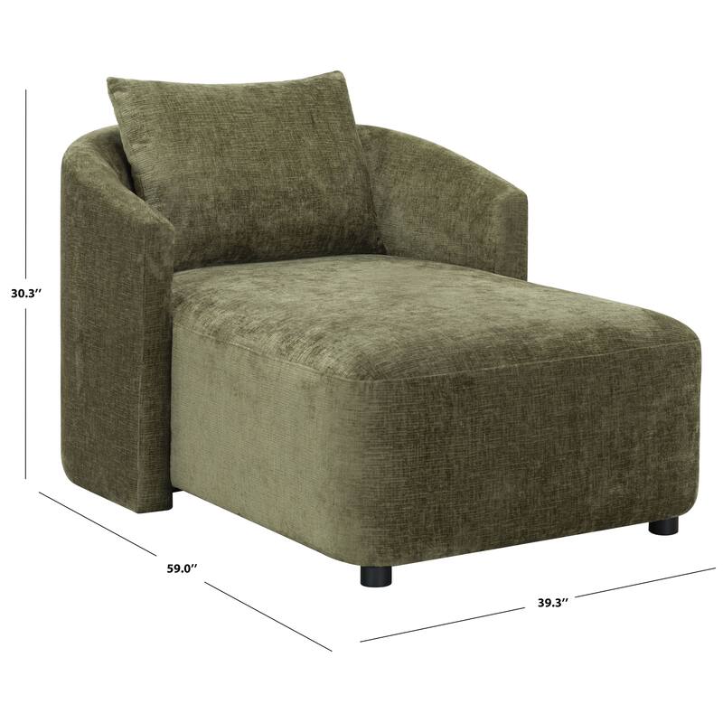 SAFAVIEH Couture Gwendelyn Chaise Lounge - 59"W x 39"D x 30"H