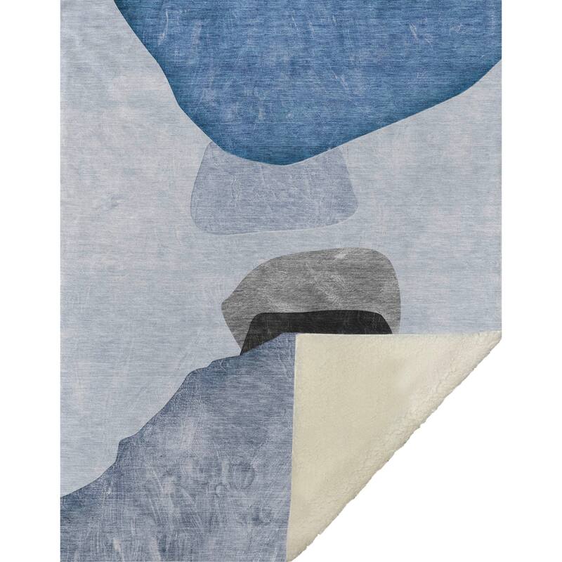 Premium Machine Washable Modern Contemporary Sherpa Throw Blanket