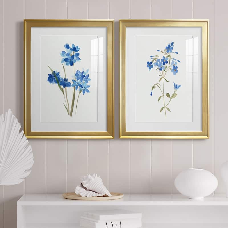 Blue Blossom Botanical I Premium Framed Print - Ready to Hang