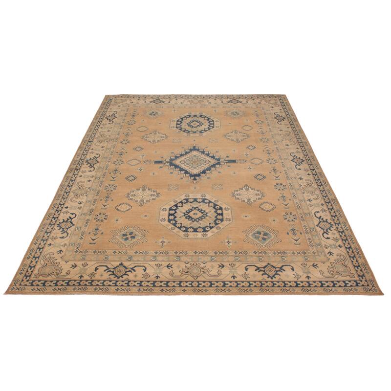 ECARPETGALLERY Hand-knotted Finest Ghazni Tan Wool Rug - 8'10 x 12'1