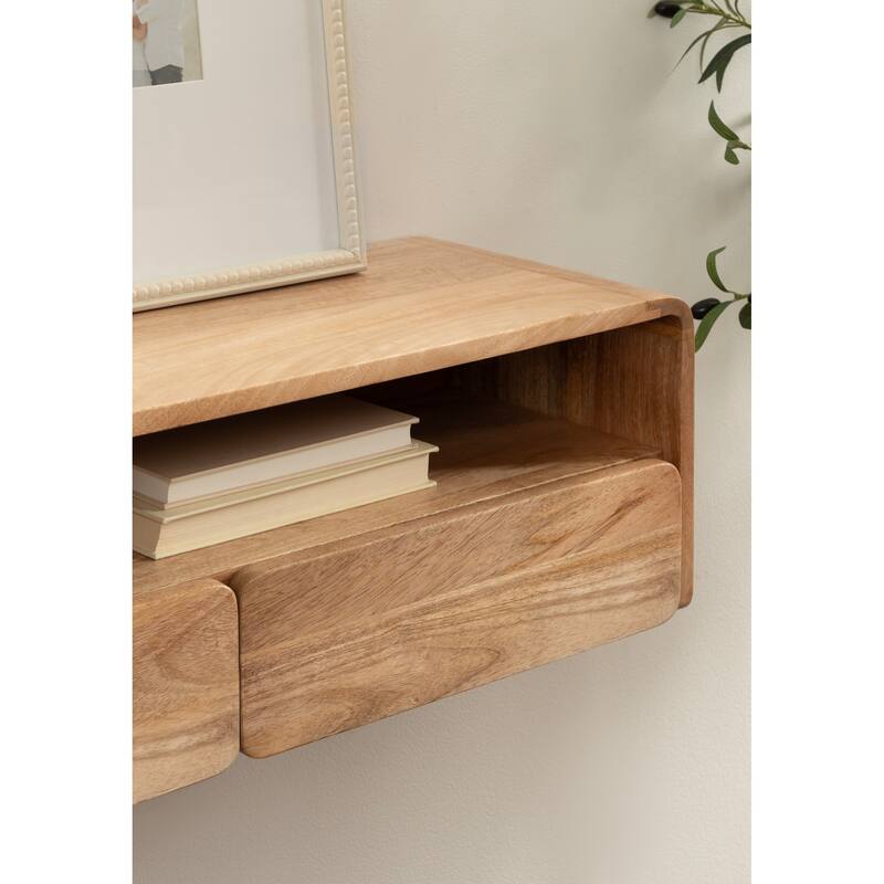 Kate and Laurel Kato Wood Floating Console Table