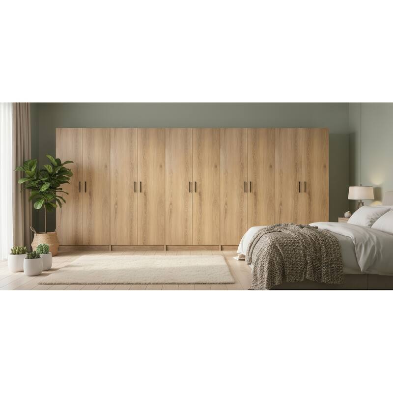 Modex Multi-Purpose Utility Storage Cabinet (5-Piece Set) - W 157.5″ × D 15.7″ × H 70.9″