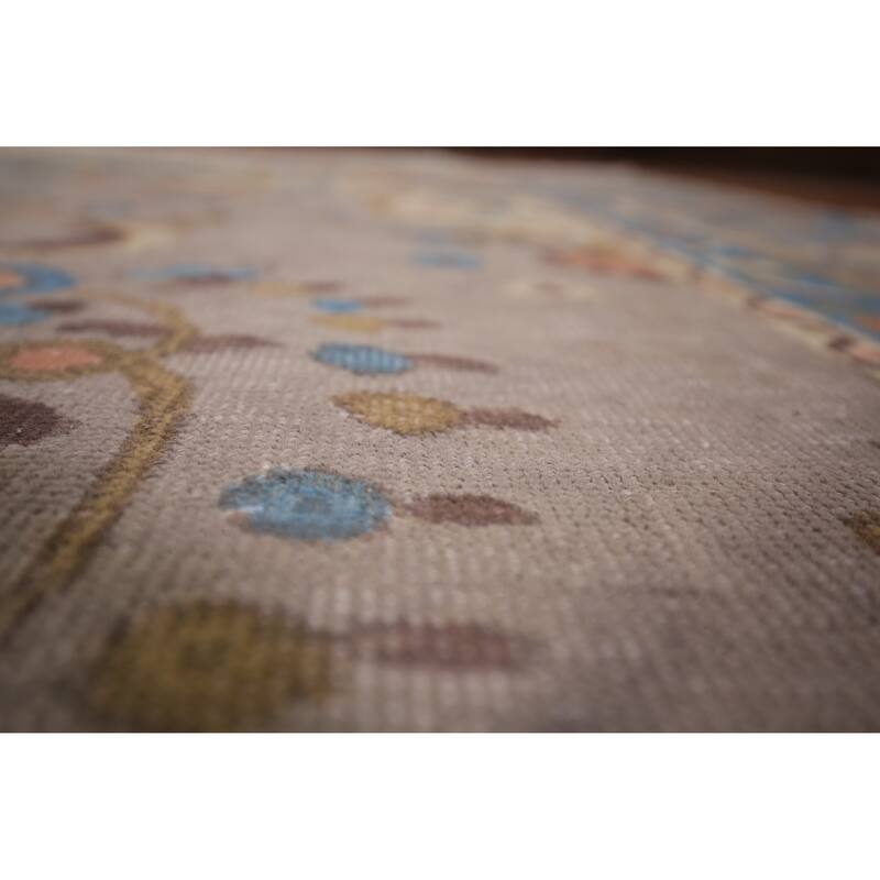 Overdyed Gray Tabriz Persian Vintage Area Rug Handmade Wool Carpet - 9'8" x 12'7"