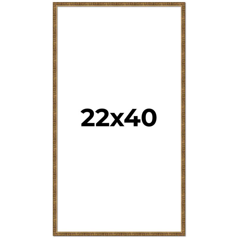 22x40 Frame Gold Picture Frame - Complete Modern Photo Frame Includes
