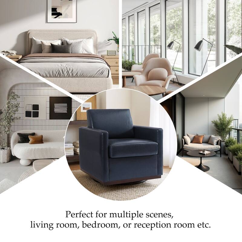 Modern Upholstered Swivel Accent Arm Chair