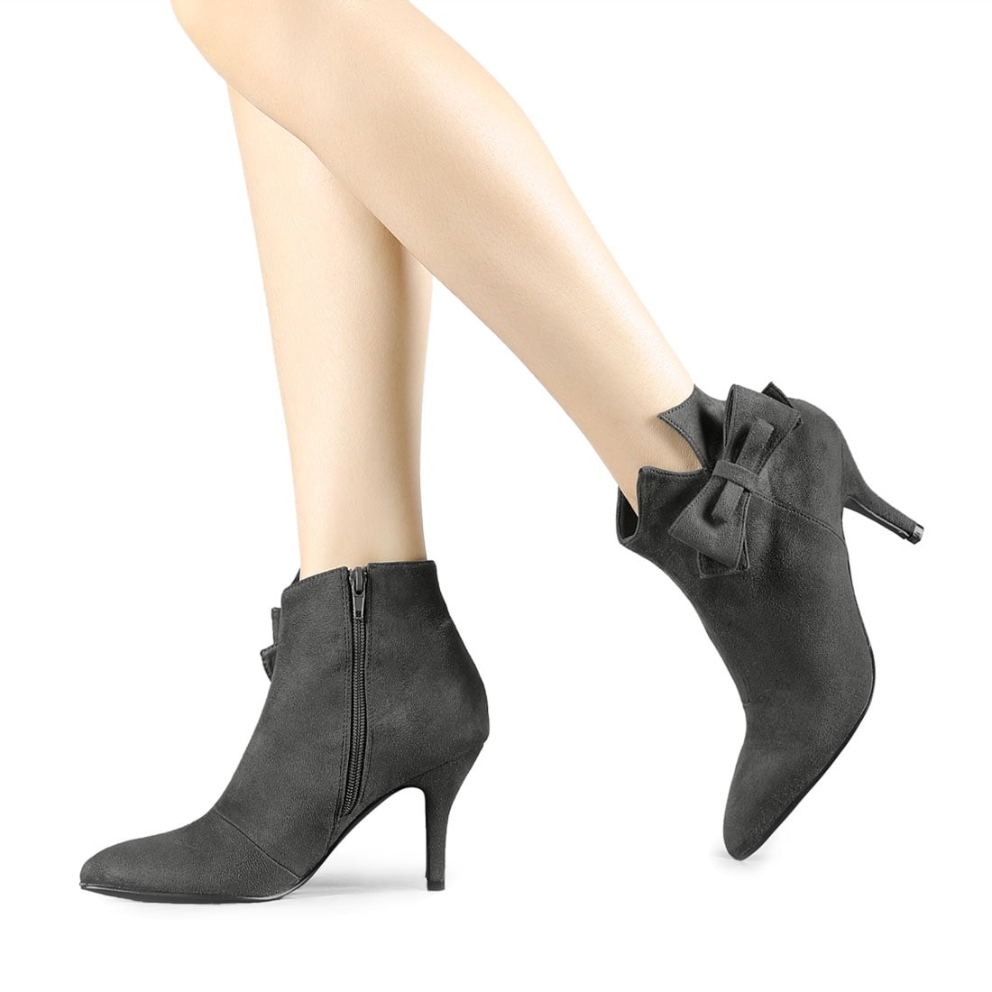 ladies black stiletto ankle boots