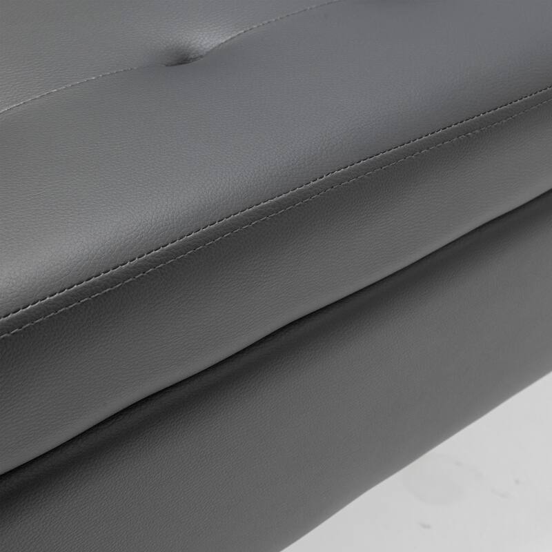 Comfortable Ottoman Bench Entryway Footrest Seat for Living Room, Storage Bench Hallway Stool with Safety Hinged Flap