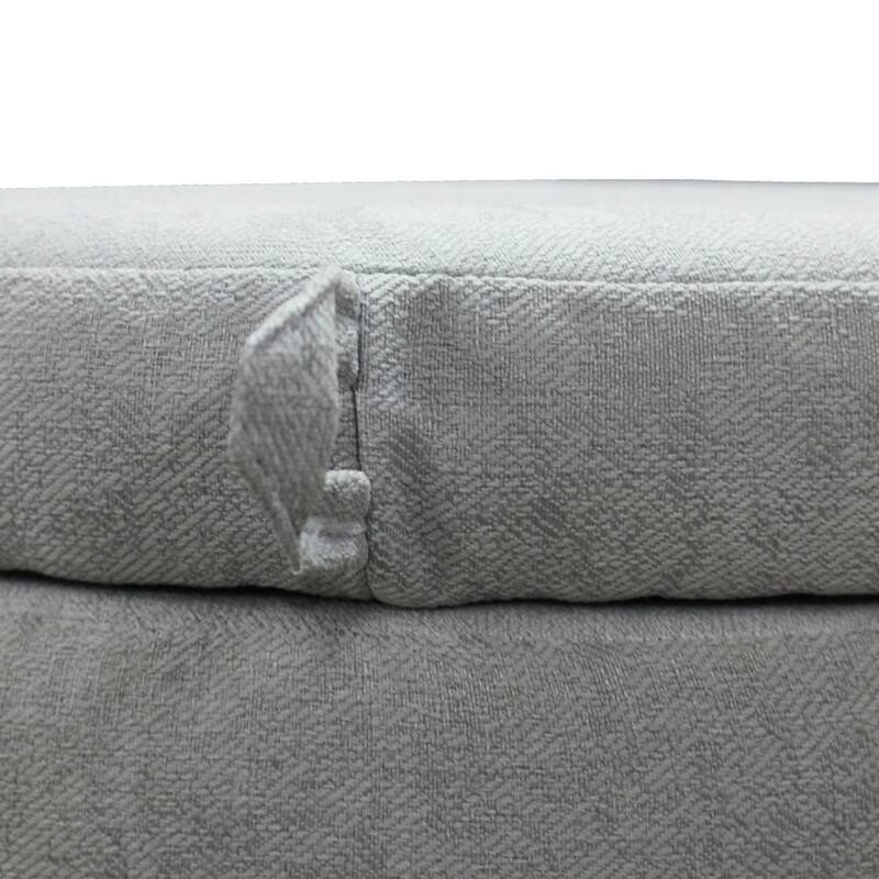 Pebble Upholstered Pine Ottoman