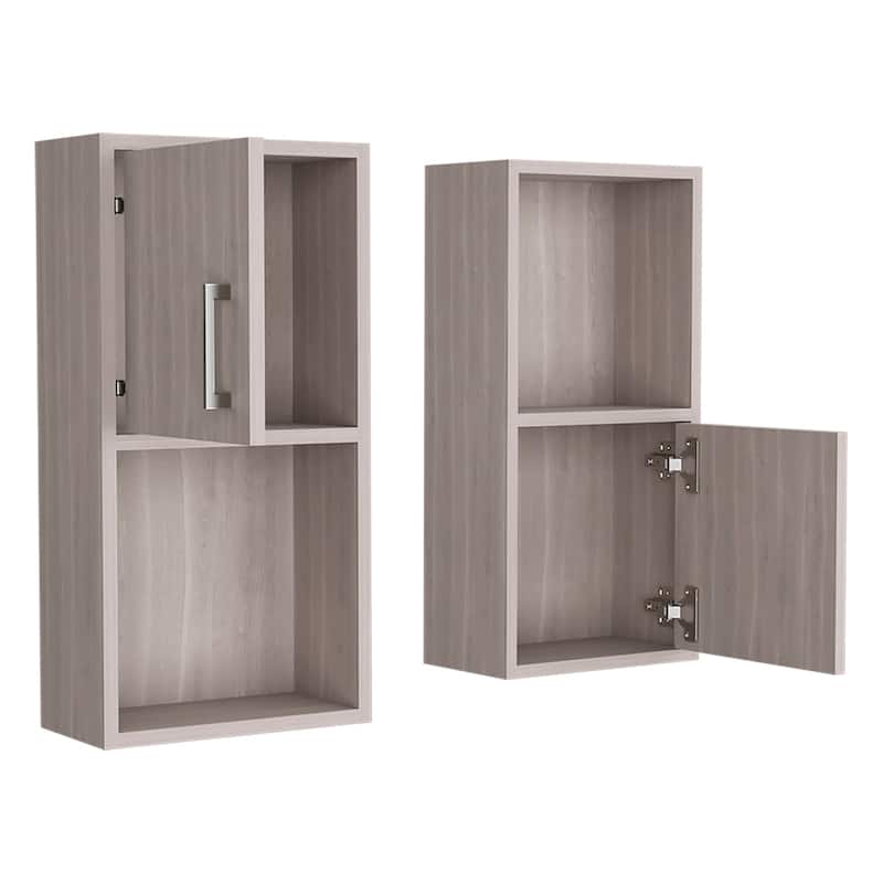 Florence Wall-Mounted Medicine Cabinet - 23.7" H, 11.8" W, White Finish, Contemporary Bathroom Storage