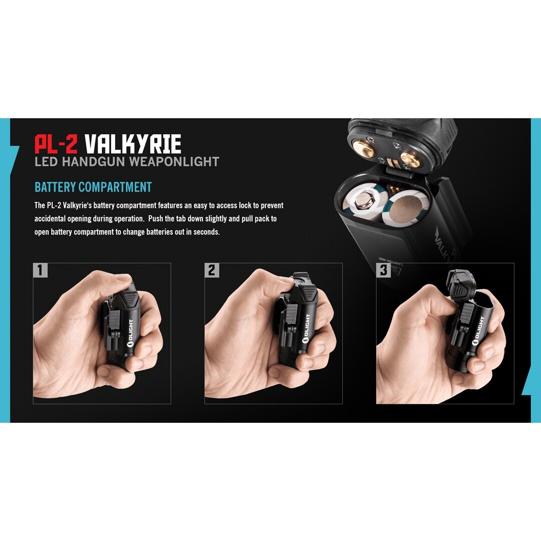 Olight PL-2 Valkyrie 1200 Lumen LED Compact Light - Bed Bath