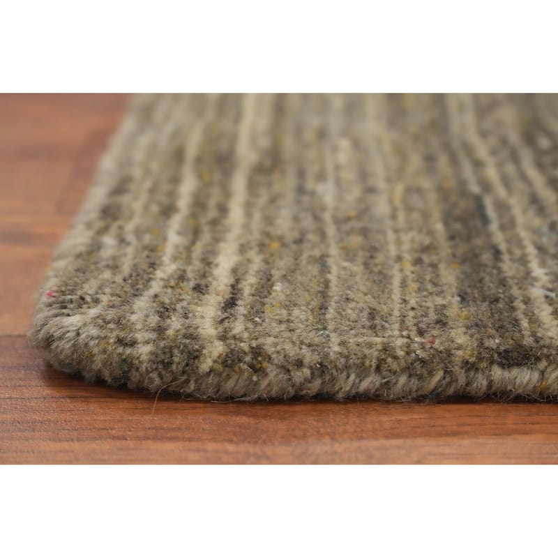 Hand Knotted Oriental 100% Wool Carpet Tribal Animal Pictorial Brown Gabbeh Area Rug - 8' 2'' X 6' 7''