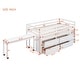 preview thumbnail 6 of 16, Twin Size Loft Bed with Retractable Writing Desk and 4 Drawers, Wooden Loft Bed with Lateral Portable Desk and Shelves