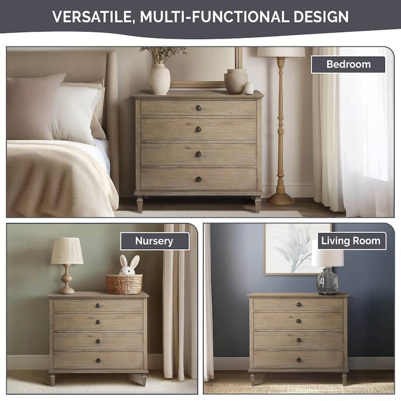 Madison Park Signature Victoria 4-drawer wood dresser (40")