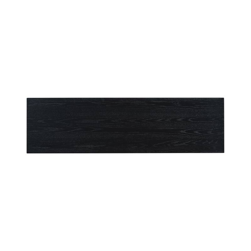 Roomfitters Oak Veneer Console Table with Distinctive Side Design, Entryway Table for Hallway