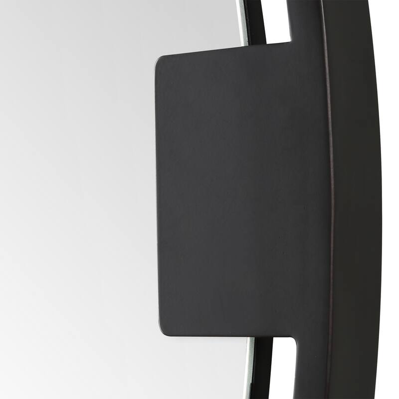 Round Framed Wall Mirror - 42.5" - Black