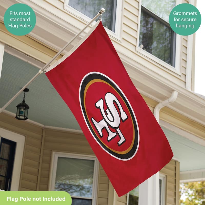 San Francisco 49ers Single Sided Flag w/ 2 Grommets, 3'x5'