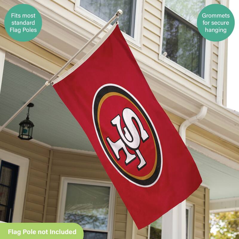 San Francisco 49ers Single Sided Flag w/ 2 Grommets, 3'x5'