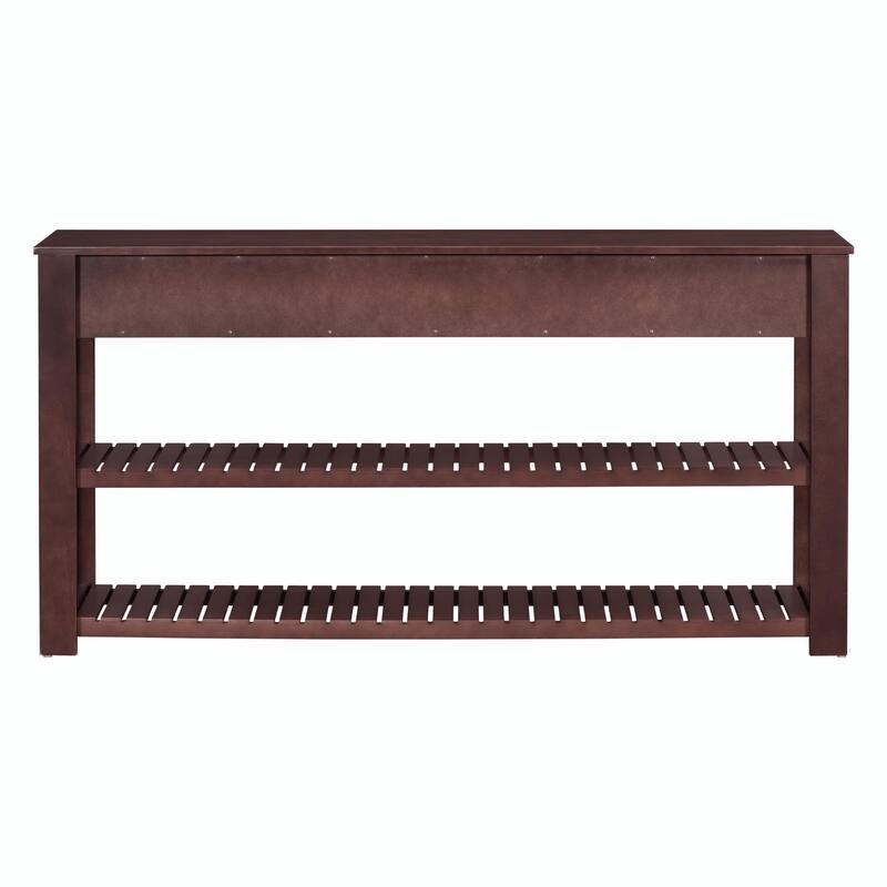 Stylish Entryway Console Table with 4 Drawers and 2 Shelves