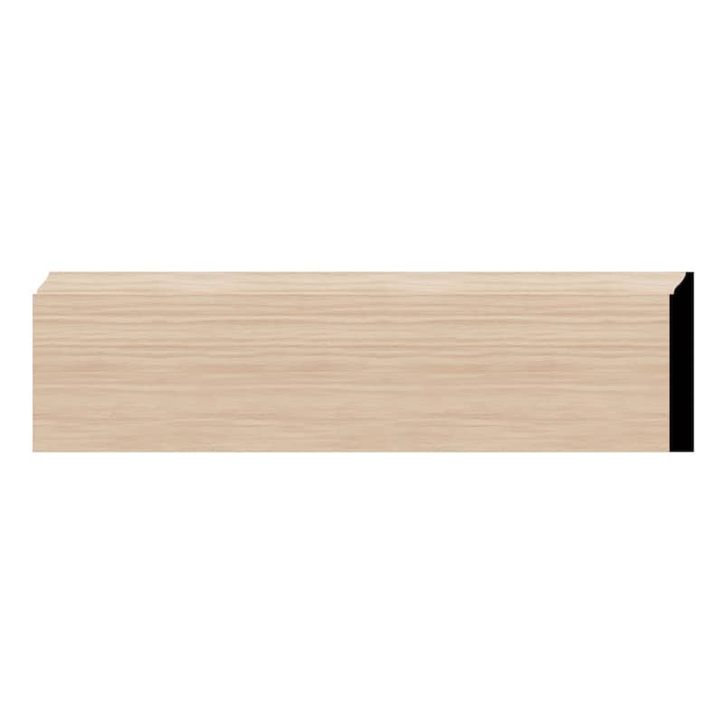 WM618: 9/16-in D x 5-1/4-in W x 96-in L Americraft Solid Hardwood Stain Grade Ogee Base Moulding - Red Oak