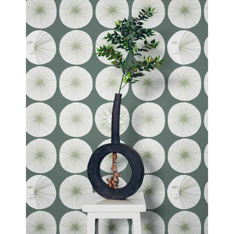 Irvine 20' L x 20.5" W Starburst Peel and Stick Wallpaper